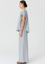 Load image into Gallery viewer, POL BAY SHIRT BLUE/CHOC STRIPE