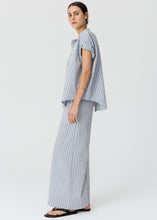 Load image into Gallery viewer, POL BAY SHIRT BLUE/CHOC STRIPE