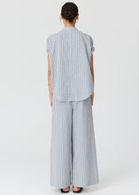 Load image into Gallery viewer, POL BAY SHIRT BLUE/CHOC STRIPE