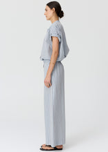 Load image into Gallery viewer, POL BAY SHIRT BLUE/CHOC STRIPE
