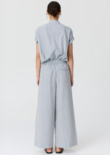 Load image into Gallery viewer, POL BAY SHIRT BLUE/CHOC STRIPE