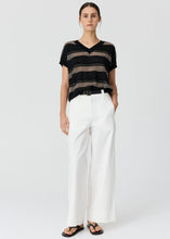 Load image into Gallery viewer, POL LIANA V NECK KNIT BLACK/PINK