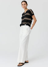 Load image into Gallery viewer, POL LIANA V NECK KNIT BLACK/PINK
