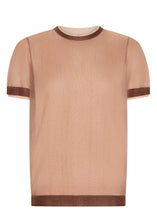Load image into Gallery viewer, POL KASPAR LAYERED TEE PINK/TOFFEE