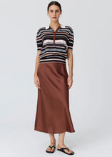 Load image into Gallery viewer, POL DAHLIA KNIT POLO MULTISTRIPE