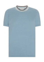 Load image into Gallery viewer, POL DILLION TEE W TIPPING BLUE/CHOC