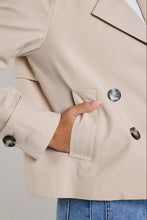 Load image into Gallery viewer, STORIES BE TOLD PATHWAY TAUPE CROPPED TRENCH JACKET