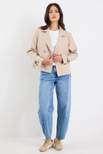 Load image into Gallery viewer, STORIES BE TOLD PATHWAY TAUPE CROPPED TRENCH JACKET