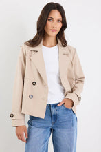 Load image into Gallery viewer, STORIES BE TOLD PATHWAY TAUPE CROPPED TRENCH JACKET