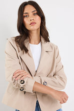 Load image into Gallery viewer, STORIES BE TOLD PATHWAY TAUPE CROPPED TRENCH JACKET