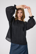 Load image into Gallery viewer, MARLOW POINTE BLOUSE BLACK