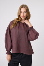 Load image into Gallery viewer, MARLOW POINTE BLOUSE BORDEAUX