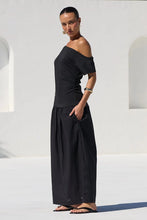 Load image into Gallery viewer, AMONG THE BRAVE PROXIMITY BLACK TEE SHIRT MAXI DRESS