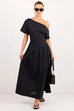 Load image into Gallery viewer, AMONG THE BRAVE PROXIMITY BLACK TEE SHIRT MAXI DRESS