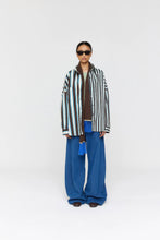 Load image into Gallery viewer, RICOCHET MARIN SHIRT BROWN + MINT STRIPE