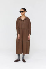 Load image into Gallery viewer, RICOCHET ZIZOU DRESS BROWN + CREAM STITCH