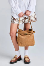 Load image into Gallery viewer, KAREN WALKER RIDER BUCKET BAG TAN