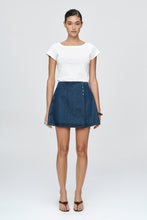 Load image into Gallery viewer, MARLE RIVET SKIRT CLASSIC BLUE