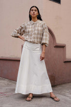 Load image into Gallery viewer, ROWIE CORA LONGSLEEVE TOP FAWN PLAID