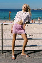 Load image into Gallery viewer, ROWIE RAMONA TIE BACK SHIRT POWDER PINK