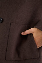 Load image into Gallery viewer, BY ROSA RANGER CHOCOLATE MARLE WOOL BLEND SOFT JACKET