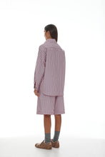 Load image into Gallery viewer, RICOCHET ANCHOR SHIRT LIGHT PINK + PLUM SRIPE