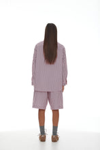 Load image into Gallery viewer, RICOCHET ANCHOR SHIRT LIGHT PINK + PLUM SRIPE