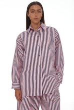 Load image into Gallery viewer, RICOCHET ANCHOR SHIRT LIGHT PINK + PLUM SRIPE