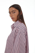 Load image into Gallery viewer, RICOCHET ANCHOR SHIRT LIGHT PINK + PLUM SRIPE