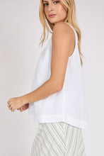 Load image into Gallery viewer, MARLOW RIPTIDE LINEN TANK WHITE