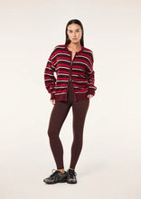 Load image into Gallery viewer, P.E NATION SABLE STRIPE BOMBER MAHOGANY
