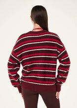 Load image into Gallery viewer, P.E NATION SABLE STRIPE BOMBER MAHOGANY