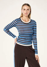 Load image into Gallery viewer, P.E NATION SERENE STRIPE LS TEE COFFEE STRIPE