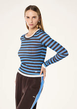 Load image into Gallery viewer, P.E NATION SERENE STRIPE LS TEE COFFEE STRIPE