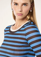 Load image into Gallery viewer, P.E NATION SERENE STRIPE LS TEE COFFEE STRIPE