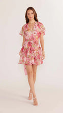 Load image into Gallery viewer, MINK PINK SIMONE FLUTTER MINI DRESS PINK FLORAL
