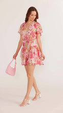 Load image into Gallery viewer, MINK PINK SIMONE FLUTTER MINI DRESS PINK FLORAL