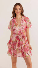 Load image into Gallery viewer, MINK PINK SIMONE FLUTTER MINI DRESS PINK FLORAL