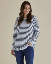 Load image into Gallery viewer, BETTY BASICS SOPHIE KNIT JUMPER MONO BLACK STRIPE
