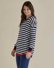 Load image into Gallery viewer, BETTY BASICS SOPHIE KNIT JUMPER NAVY STRIPE