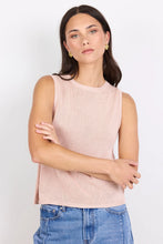 Load image into Gallery viewer, AMONG THR BRAVE SALUTE BLUSH RELAXED SLEEVELESS KNIT TOP