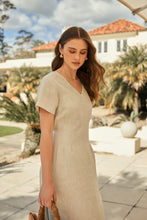Load image into Gallery viewer, MARLOW SEVILLE LINEN DRESS NATURAL