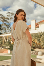 Load image into Gallery viewer, MARLOW SEVILLE LINEN DRESS NATURAL