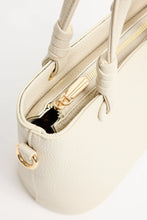 Load image into Gallery viewer, AMONG THE BRAVE SIENA BEIGE PU LEATHER SMALL KNOT TOP HANDLE BAG