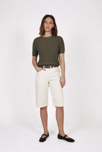 Load image into Gallery viewer, MARLOW SOLEIL KNIT TEE OLIVE