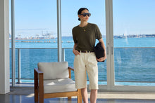 Load image into Gallery viewer, MARLOW SOLEIL KNIT TEE OLIVE
