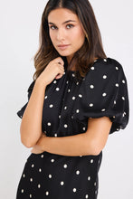 Load image into Gallery viewer, STORIES BE TOLD STAGE BLACK POLKA DOT MAXI DRESS