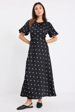 Load image into Gallery viewer, STORIES BE TOLD STAGE BLACK POLKA DOT MAXI DRESS