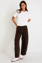 Load image into Gallery viewer, AMONG THE BRAVE VARSITY FORWARD SEAM BARREL JEANS