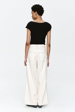 Load image into Gallery viewer, MARLE TIE CURVE SEAM JEAN ECRU